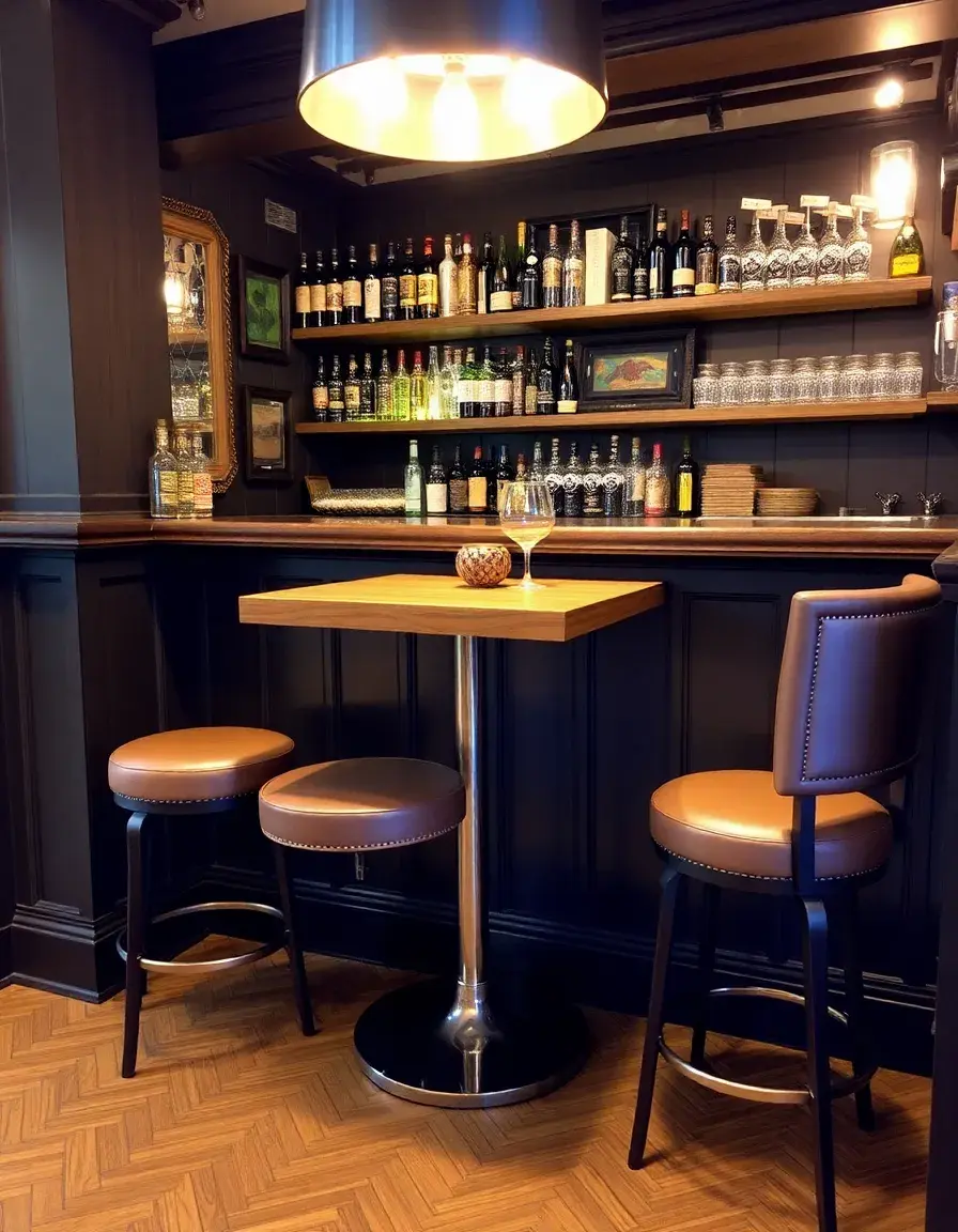 Repose-pieds métallique pour table haute de cuisine