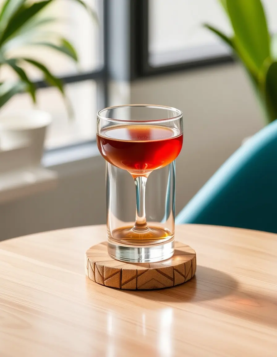 Sous-verre lesté antidérapant pour table haute