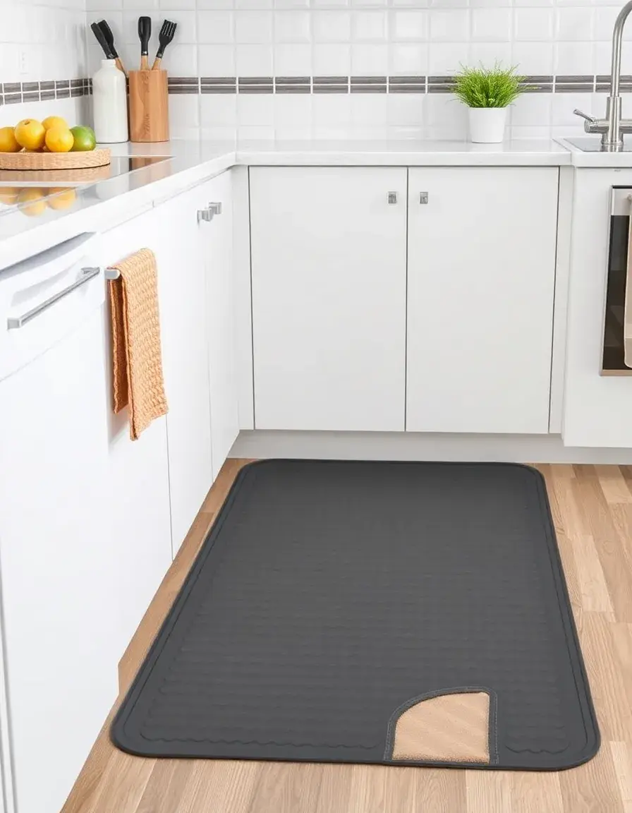 Tapis de cuisine en gel ergonomique avec revêtement vinyle