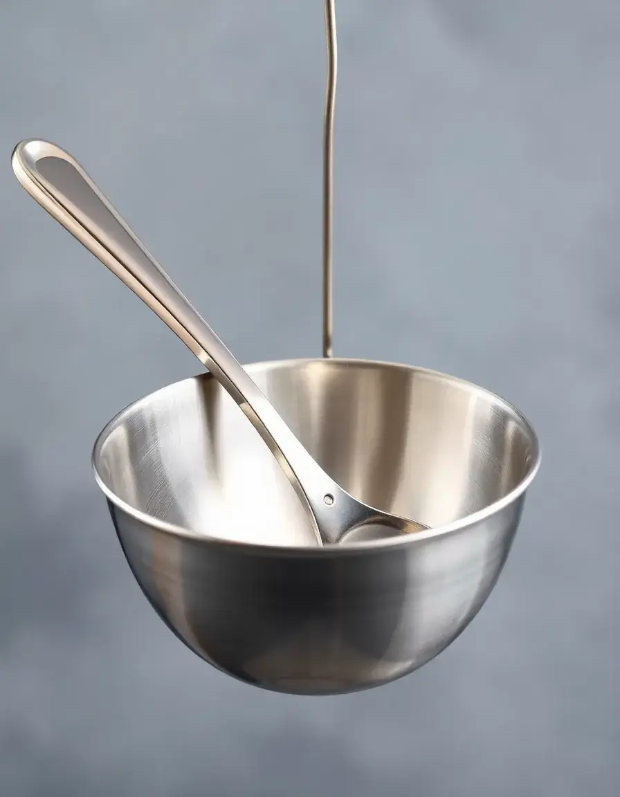 Louche en acier inoxydable avec long manche ergonomique