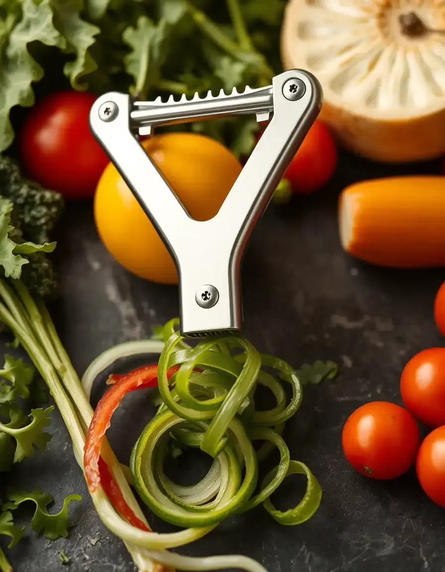Éplucheur à légumes en forme de Y avec lame pivotante