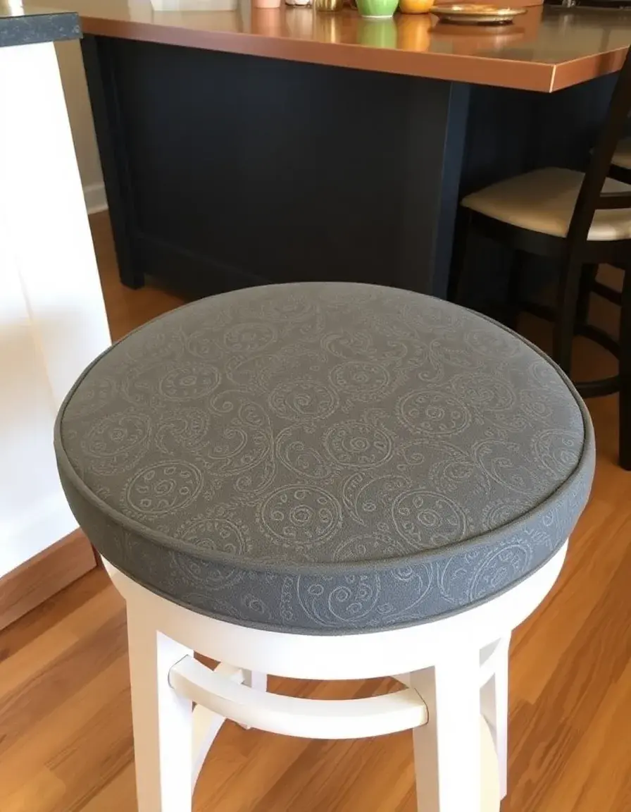 Coussin de tabouret rond pour îlot central confort