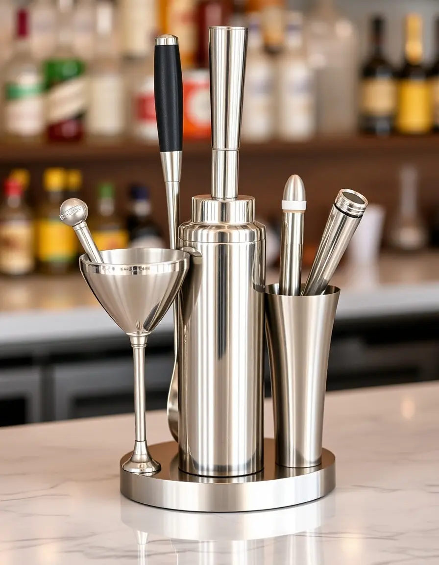 Set d'accessoires cocktail bar pour îlot