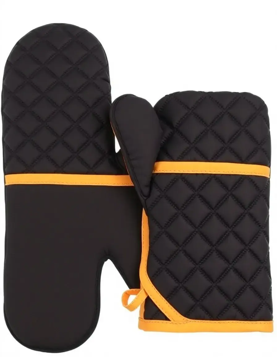 Gants de cuisine et maniques 3 pièces résistants chaleur