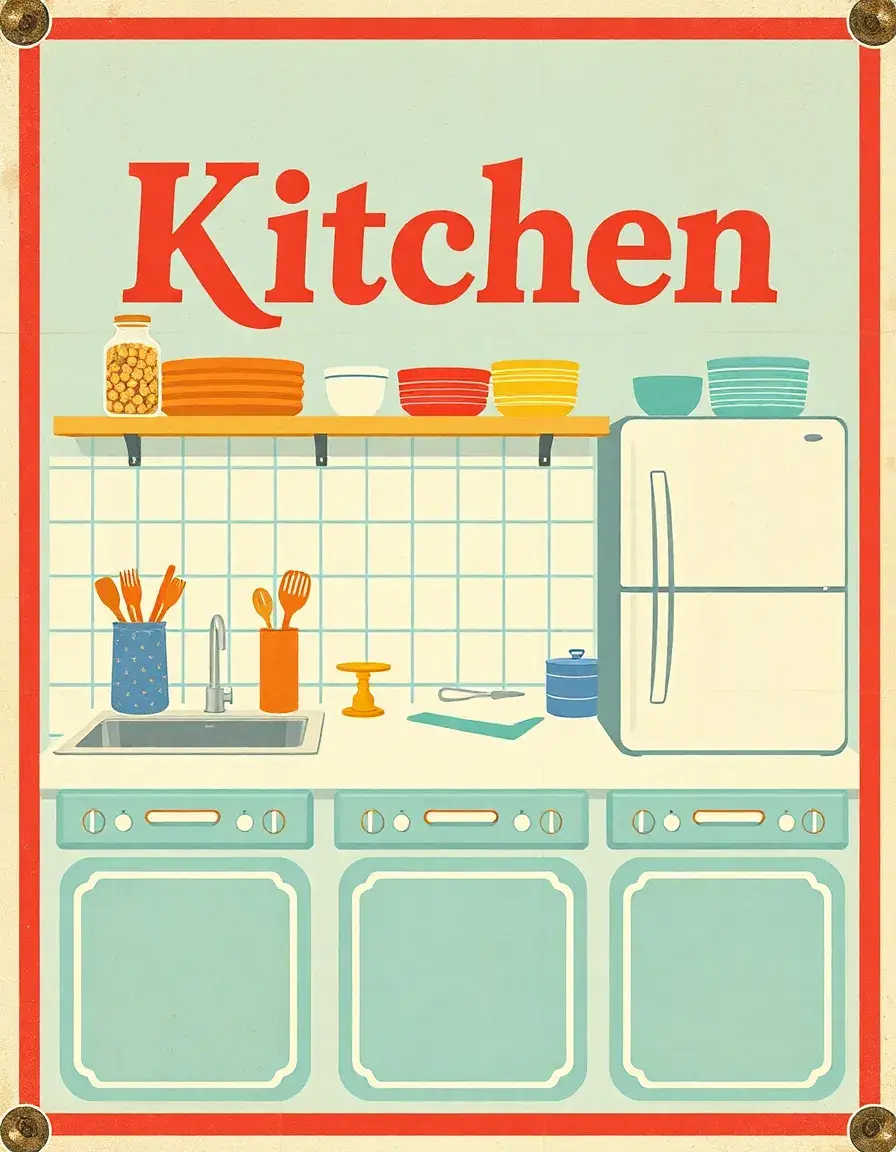 Affiche pour la cuisine rétro réplique de publicité vintage