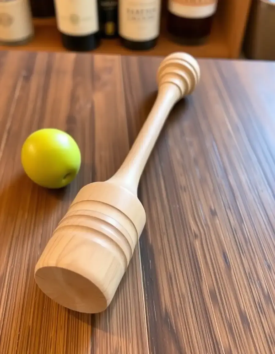 Pilon en bois pour herbes et fruits frais