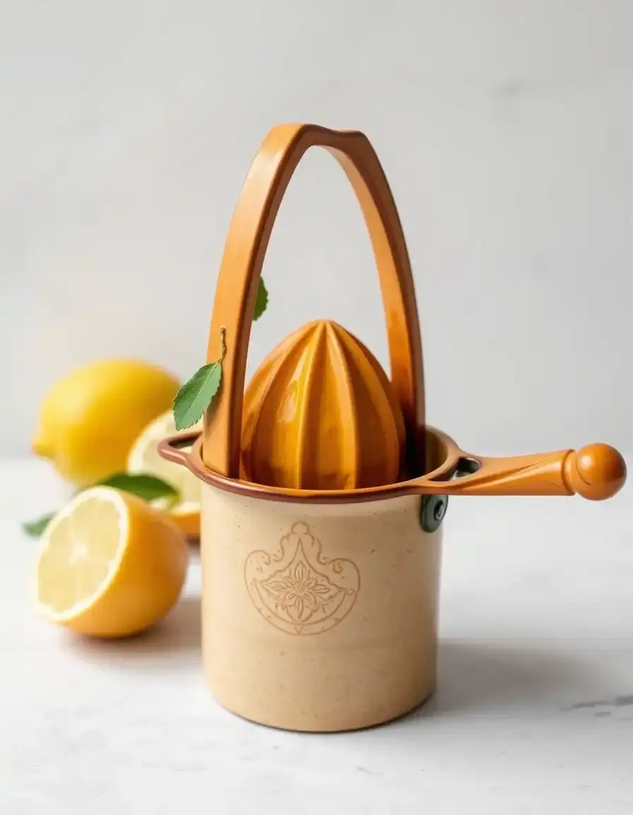 Presse-agrume manuel émaillé pour citrons