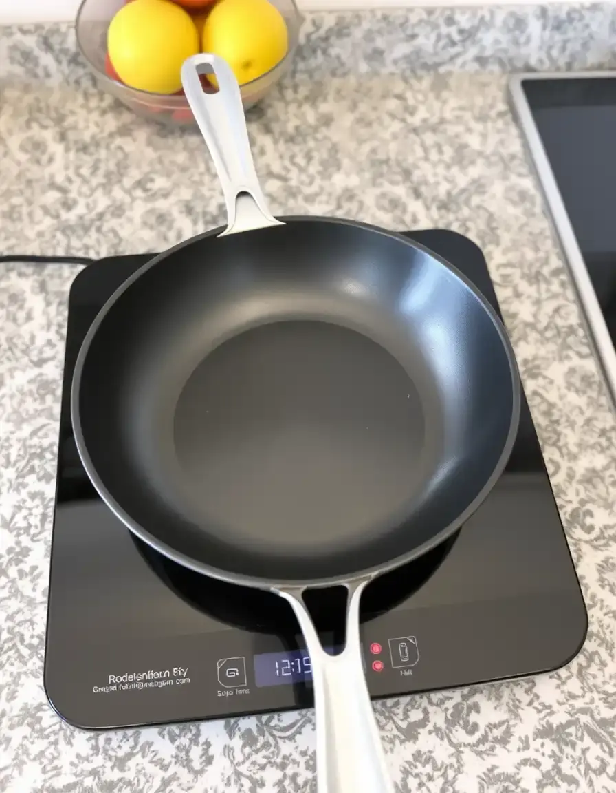 Poêle induction antiadhésive avec cœur aluminium