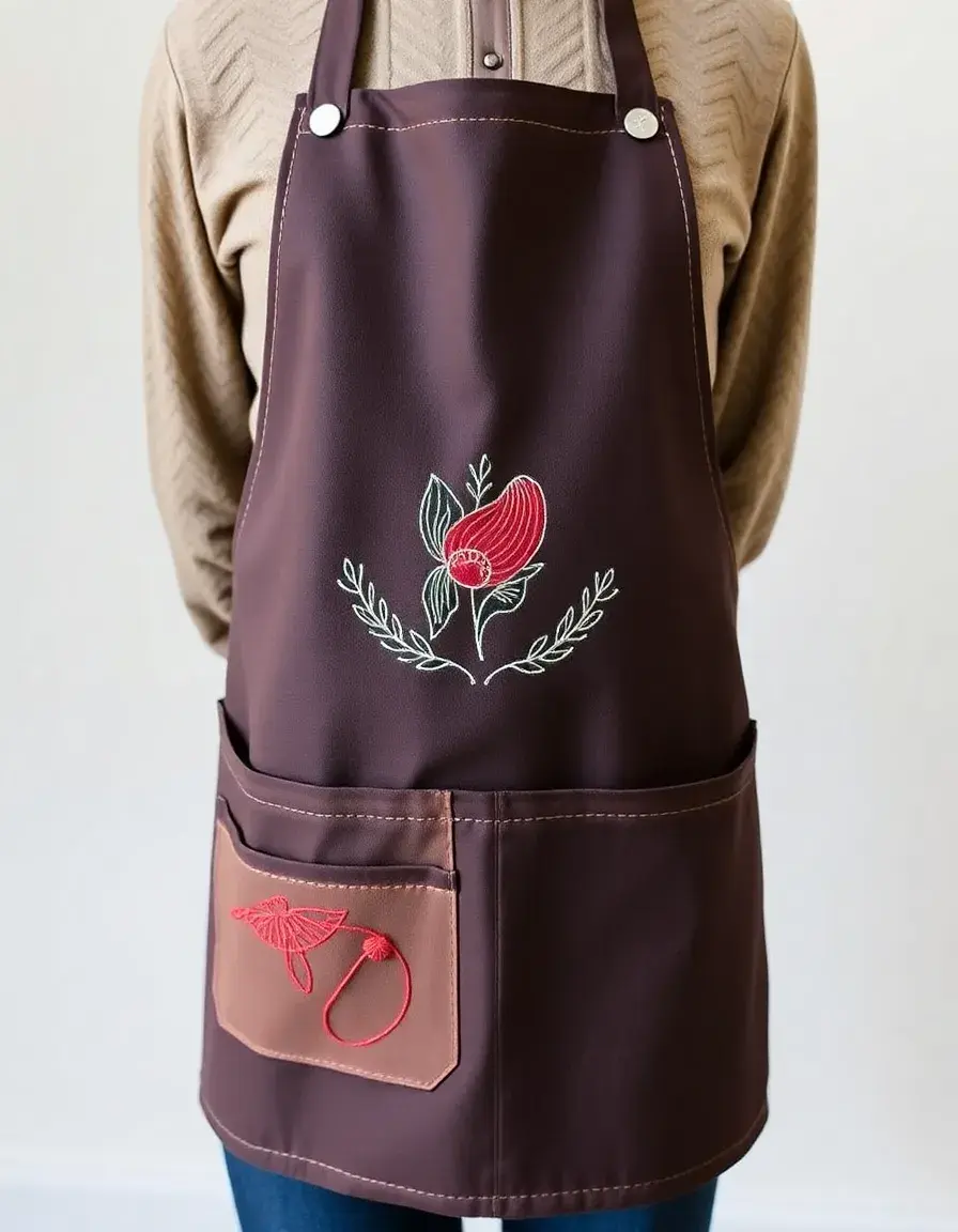 Kit de broderie pour personnaliser un tablier de cuisine