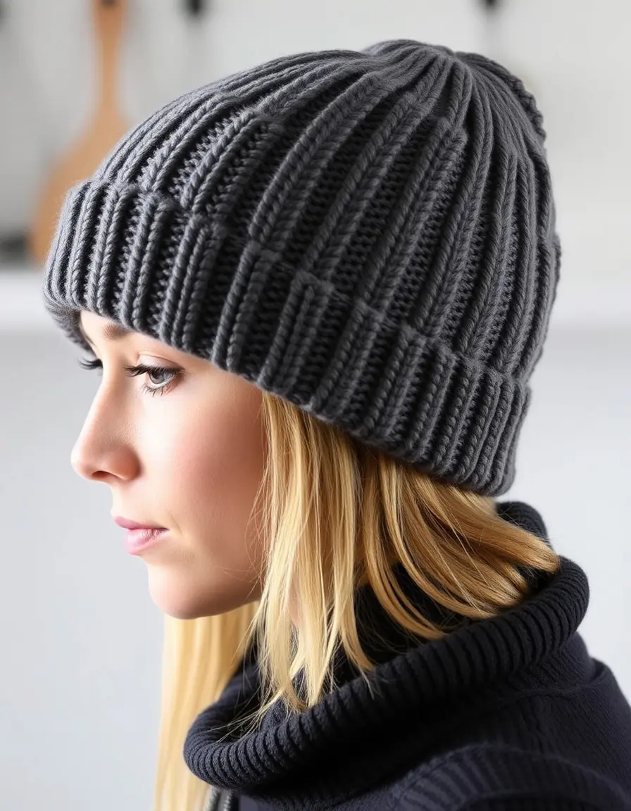 Bonnet de cuisine en tissu respirant type beanie