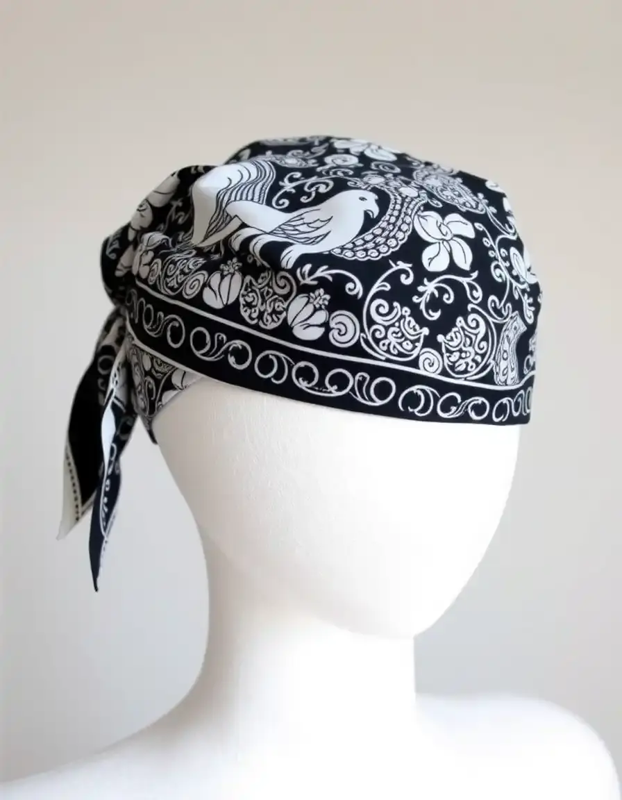 Bandana de cuisine imprimé en coton nouable