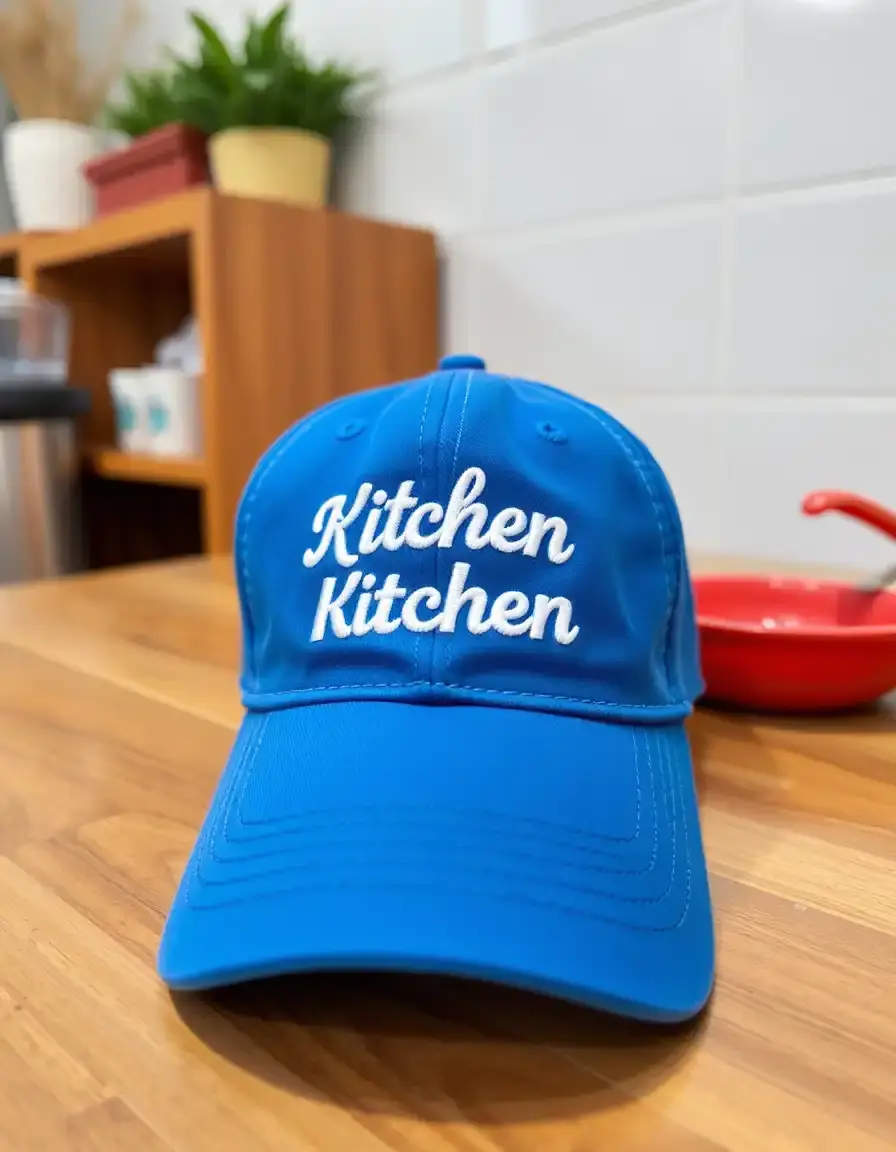 Casquette de baseball brodée logo cuisine