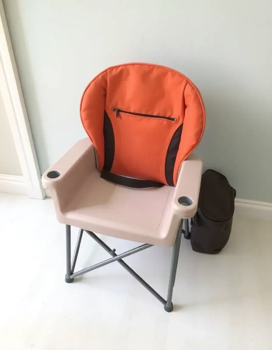 Siège d'appoint pliable compact avec sac de transport