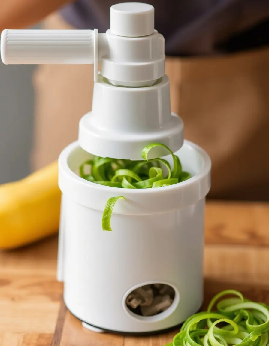 Spiraliseur de légumes manuel pour zoodles de courgettes