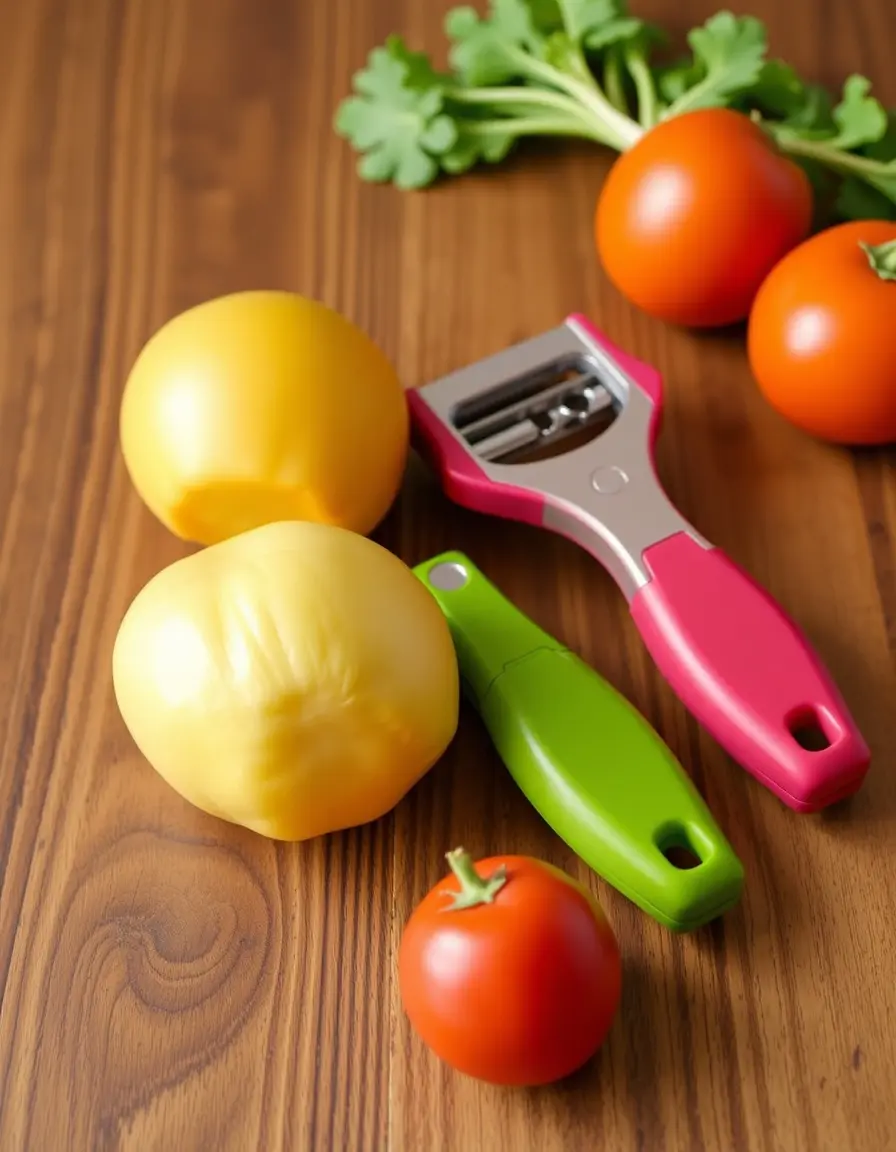 Set d'éplucheurs ergonomiques pour légumes colorés