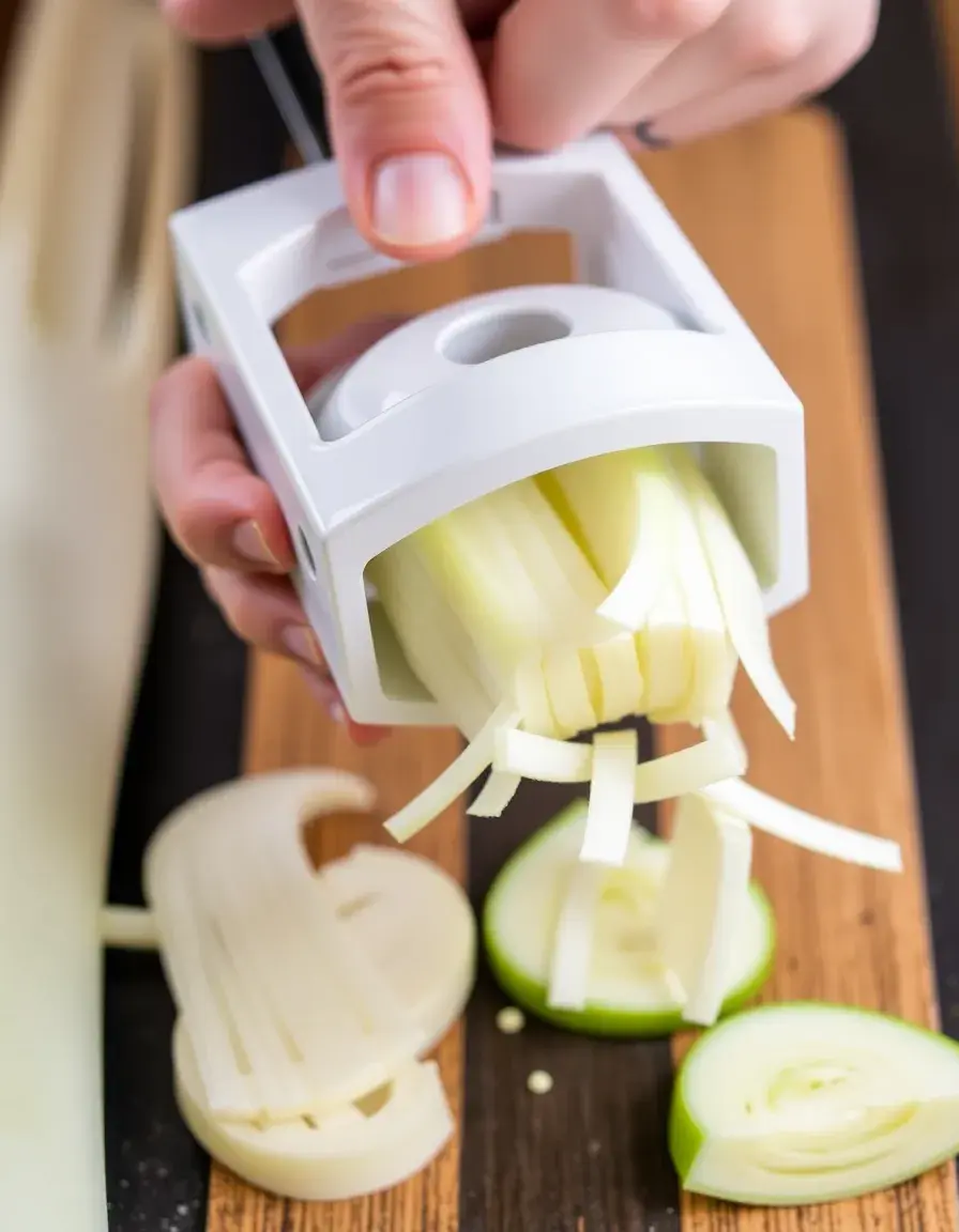 Mandoline manuelle réglable pour trancher finement le fenouil
