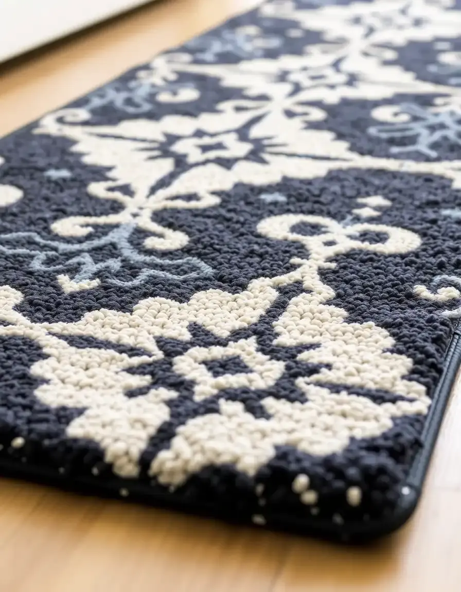 Grand tapis de couloir pour cuisine avec motifs modernes