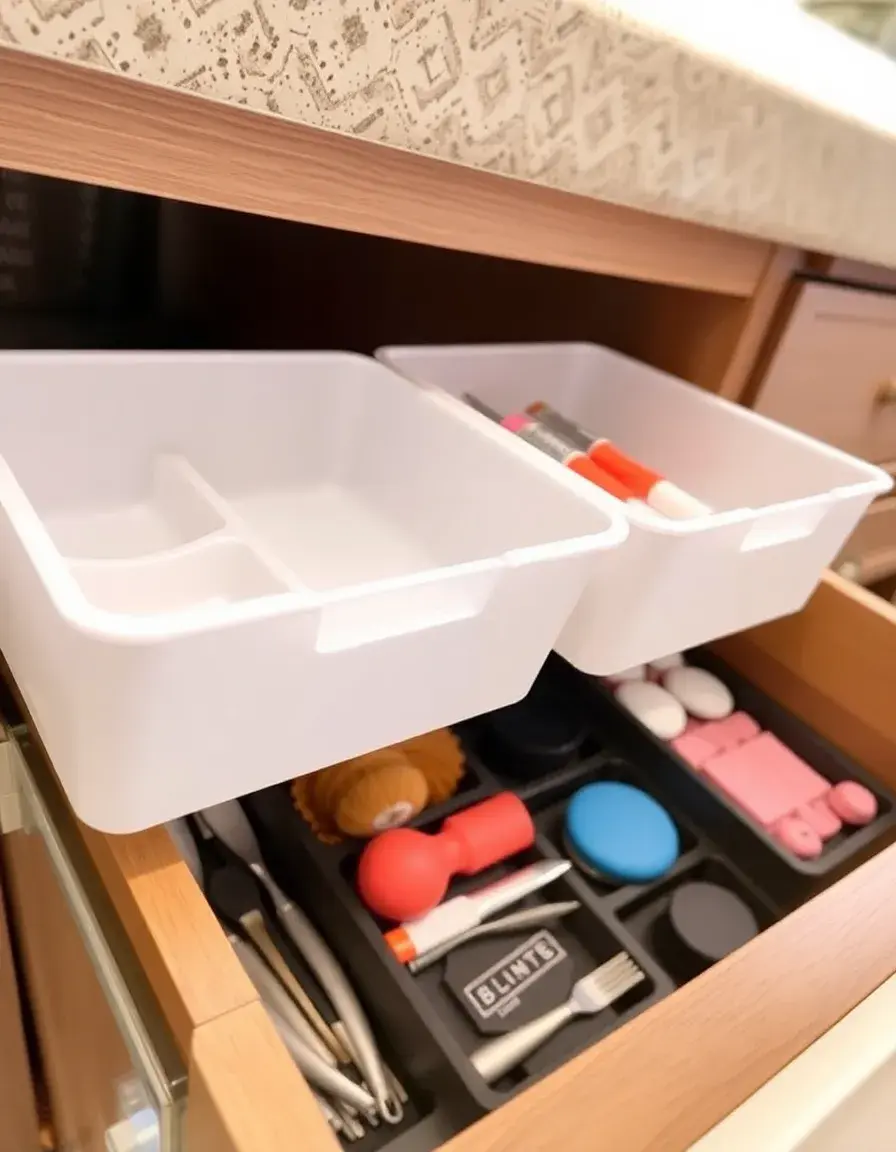 Organisateur de plateau en plastique pour tiroirs