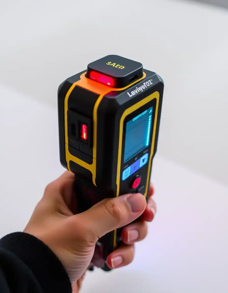 Télémètre laser de précision pour mesurer une crédence cuisine en verre