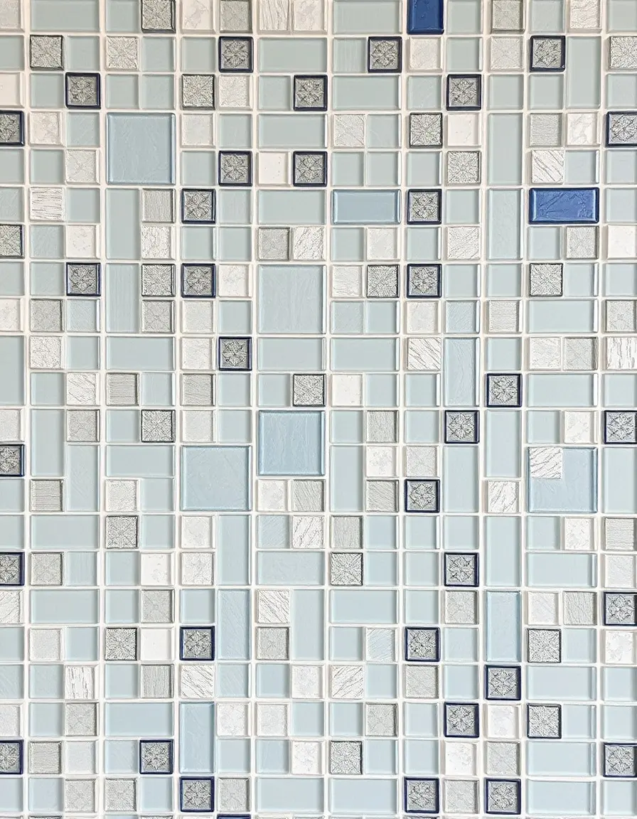 Feuille de mosaïque en verre moderne