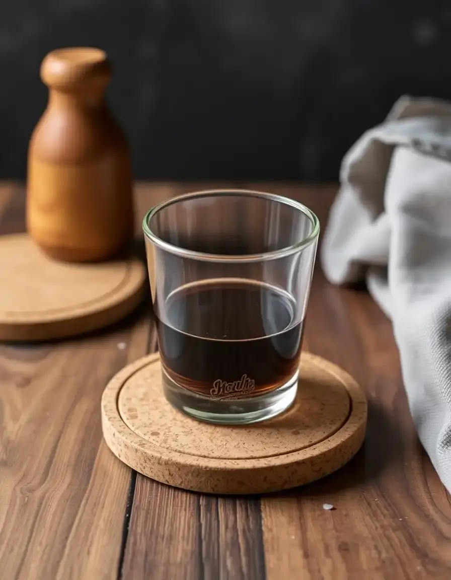 Set de dessous de verre en liège pour plan de travail