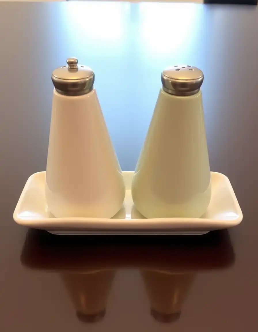 Service sel et poivre en céramique design