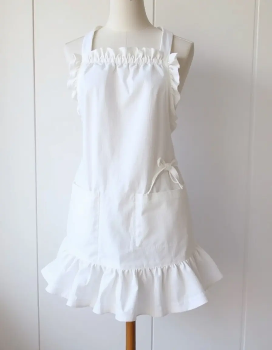 Tablier de cuisine Farmhouse Apron en coton à volants