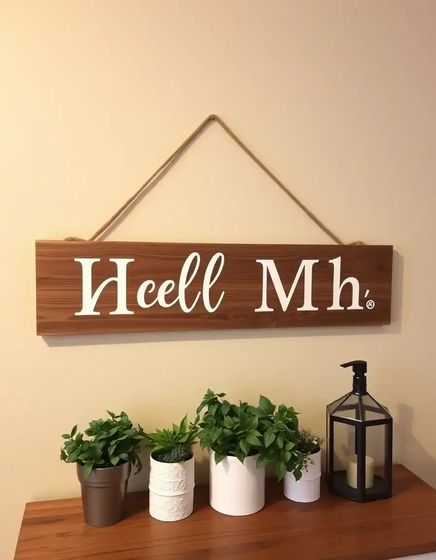 Panneau décoratif en bois rustique pour la cuisine