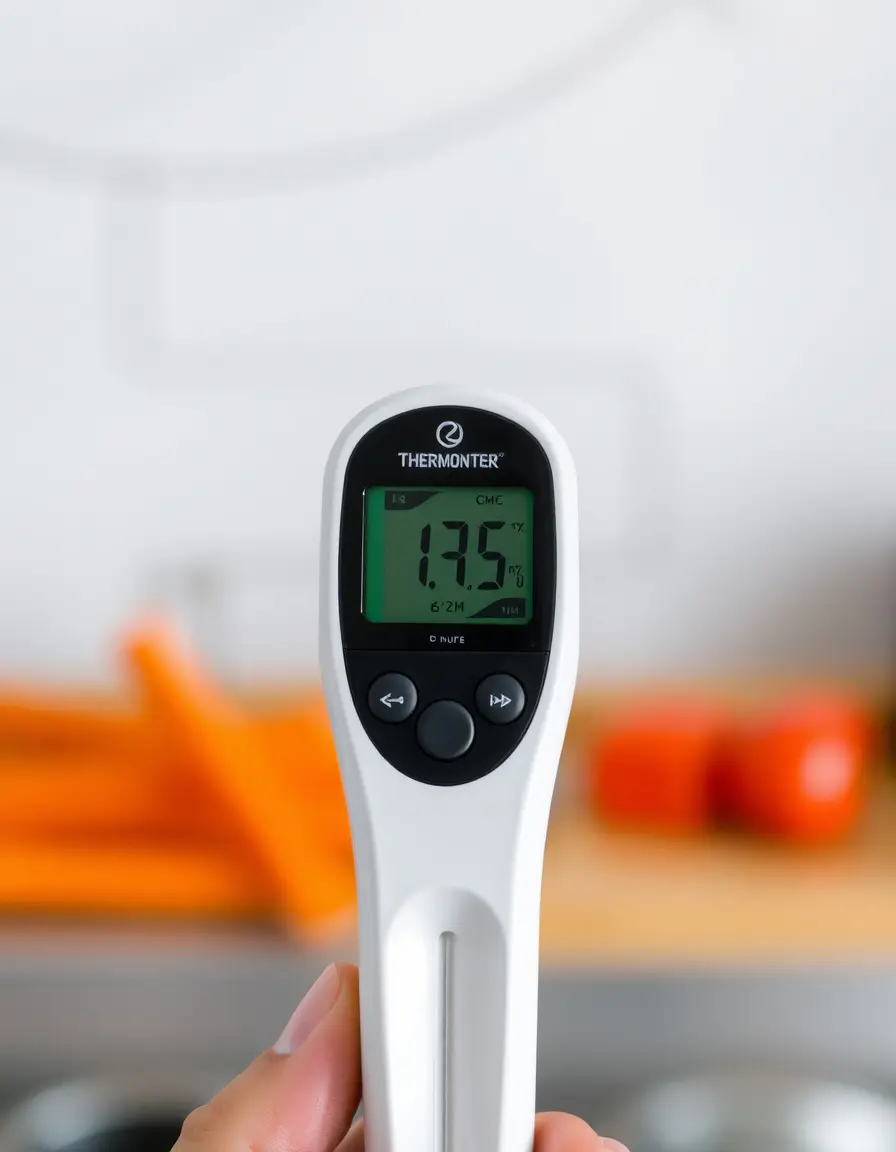 Fourchette thermomètre digitale pour barbecue