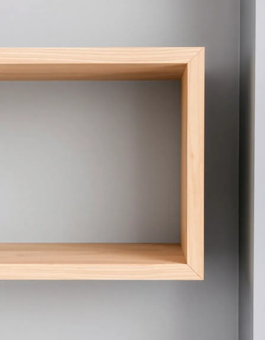 Insert d'étagère en bois style flottant pour placard
