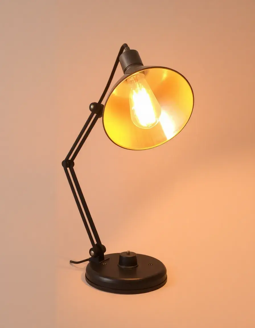 Lampe à pince industrielle métal noir