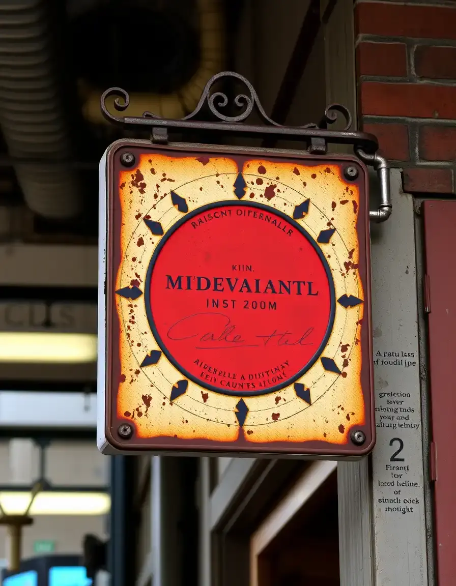 Plaque en métal vintage cuisine industrielle