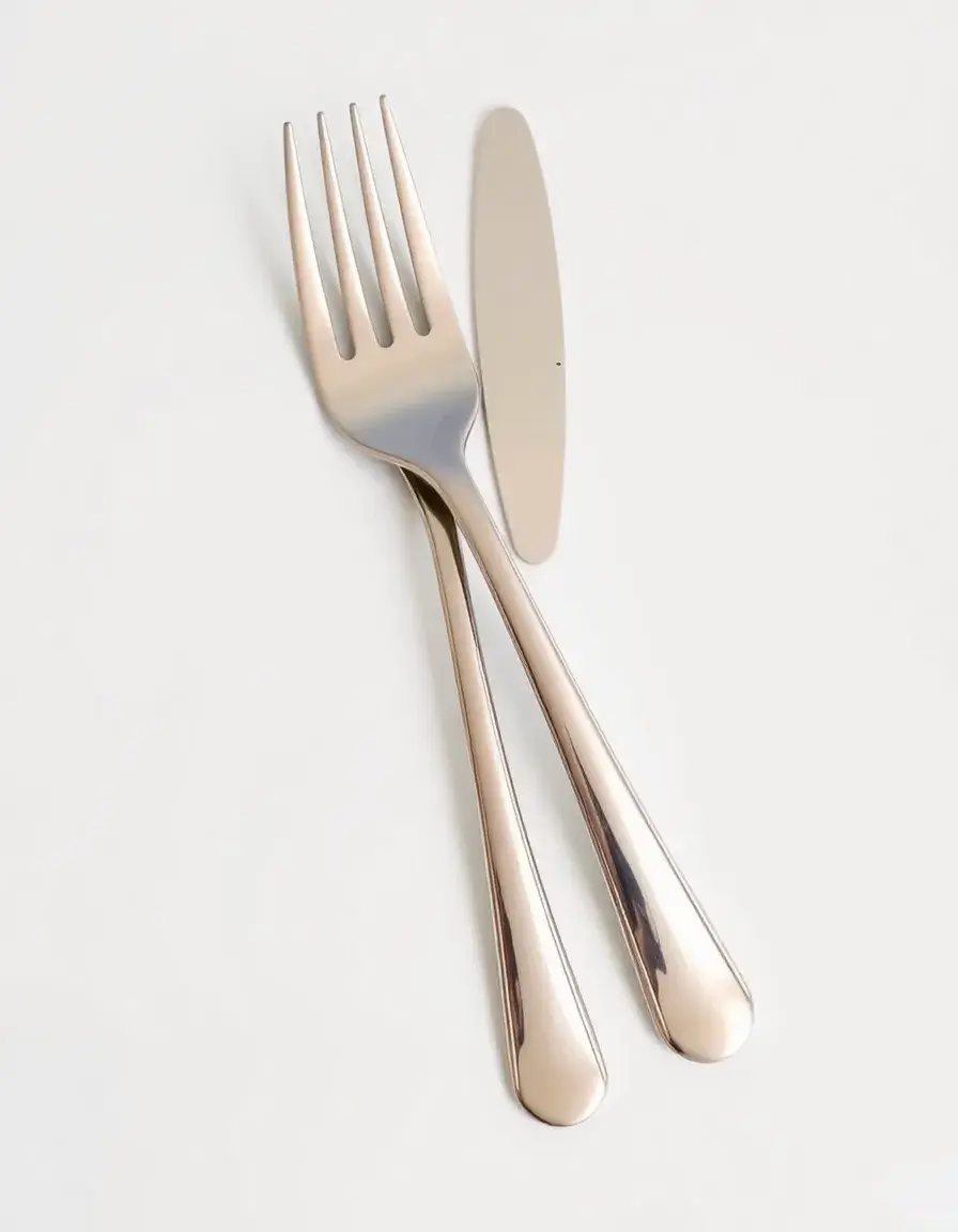 Set de fourchettes en inox poli brillant