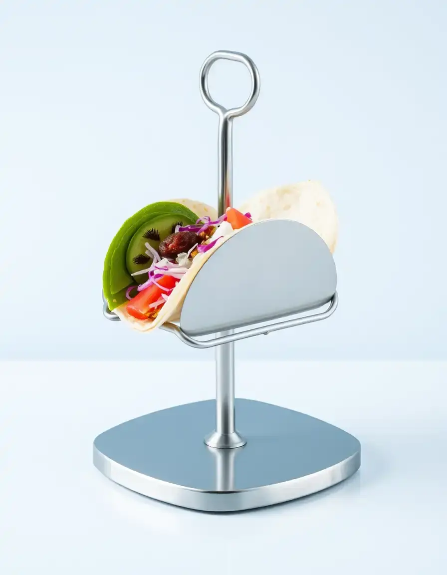 Supports à tacos en acier inoxydable pour service élégant