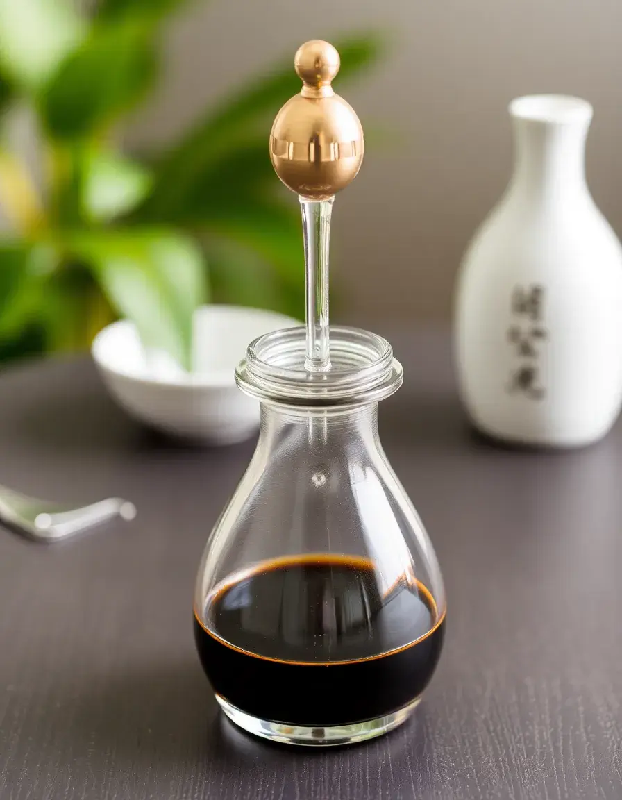 Distributeur de sauce soja en verre élégant