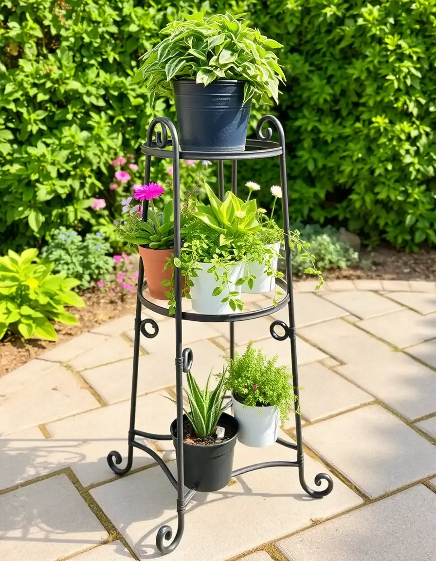 Support de plantes à plusieurs niveaux pour coin cuisine