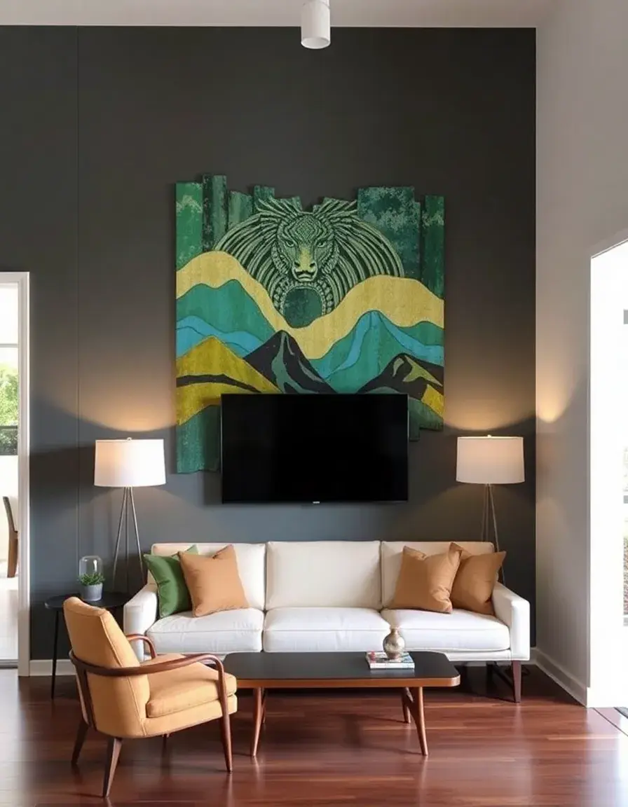 Art mural moderne pour espace ouvert
