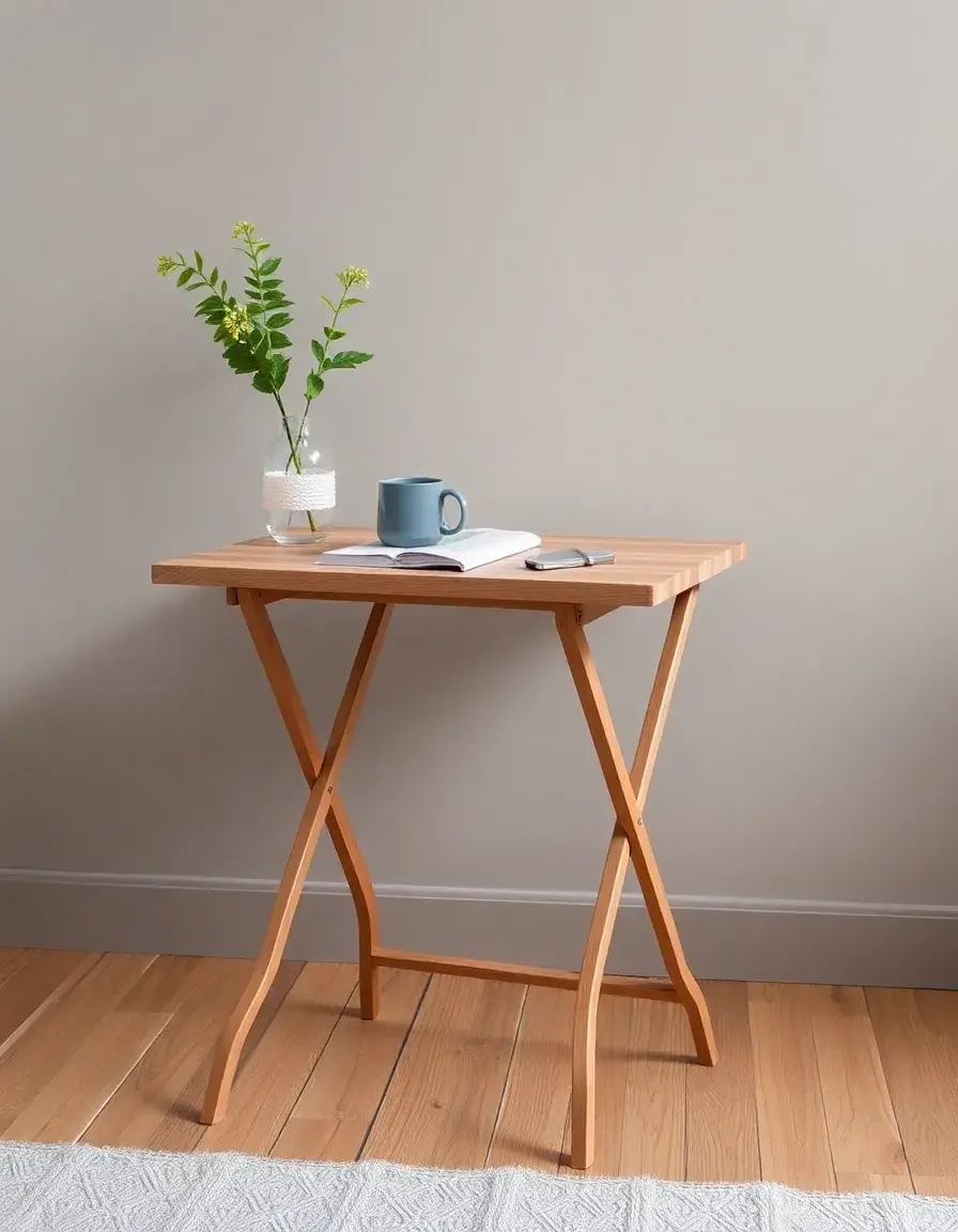 Table compacte pliable pour petit salon