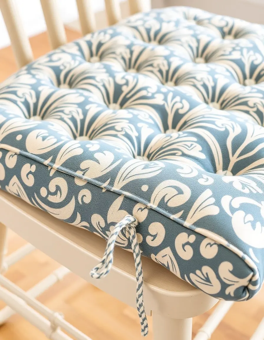 Tie-On Cushion à motifs pour chaise cuisine traditionnelle