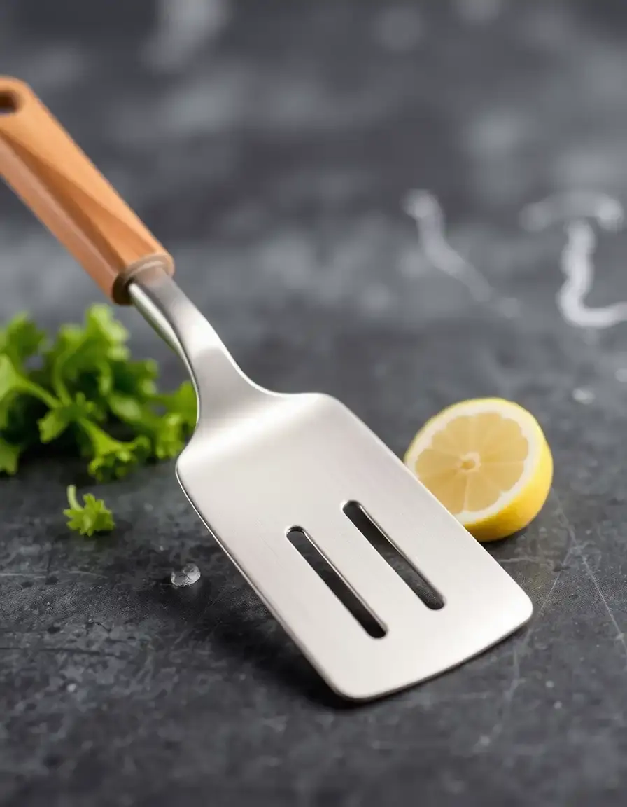 Spatule à poisson en acier inoxydable avec fentes
