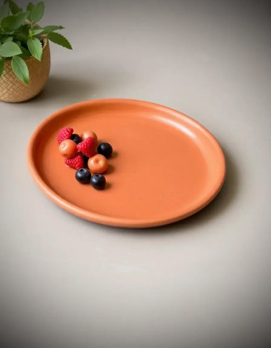 Terracotta Plate : assiette de présentation en terre cuite artisanale