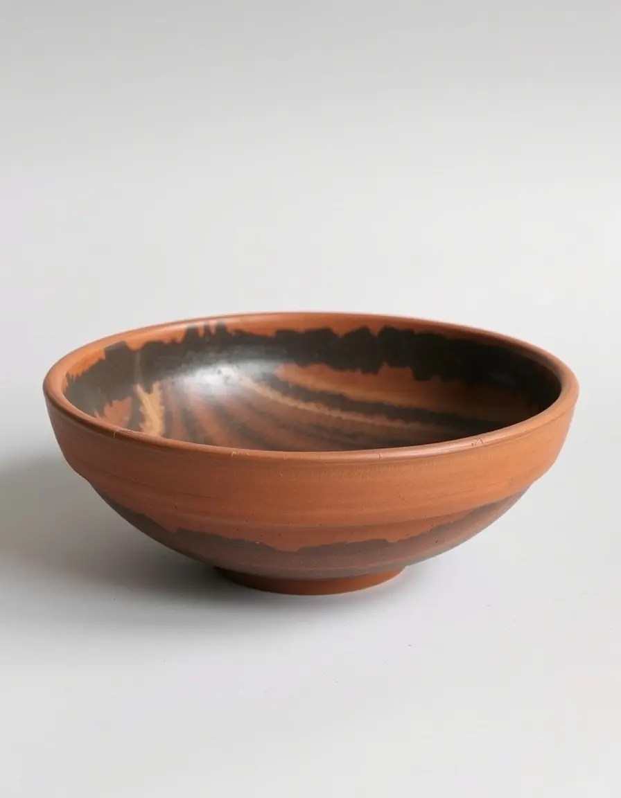 Terracotta Bowl : grand bol profond en terre cuite pour salades et soupes