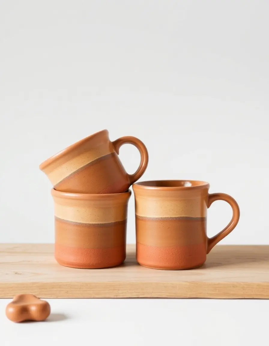 Terracotta Cup : ensemble de mugs en terre cuite pour café et thé