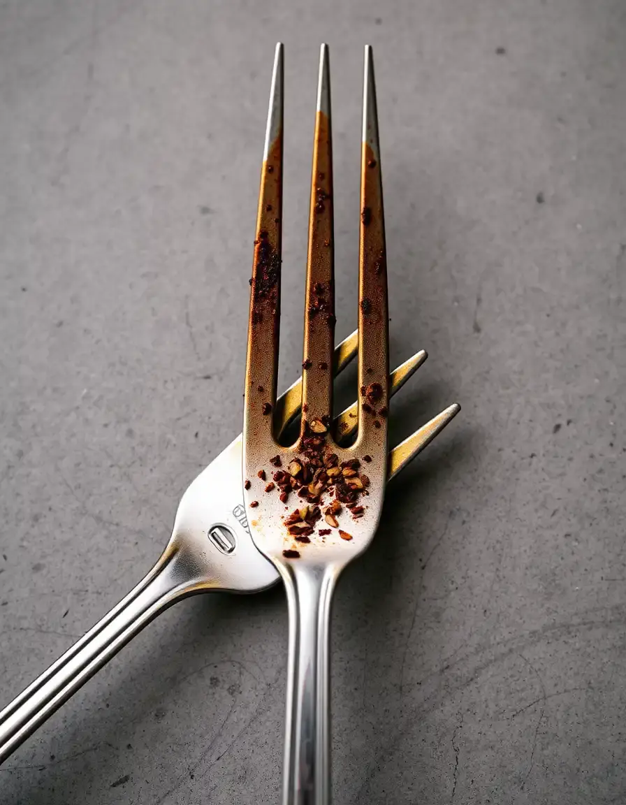 Fourchette à rôtir longue en métal pour vérifier la cuisson