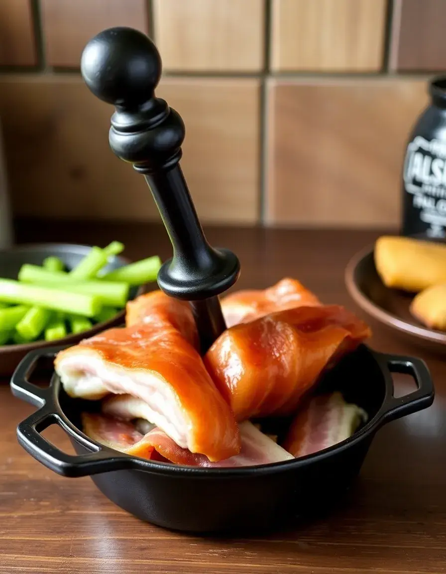 Presse à bacon en fonte pour une cuisson uniforme