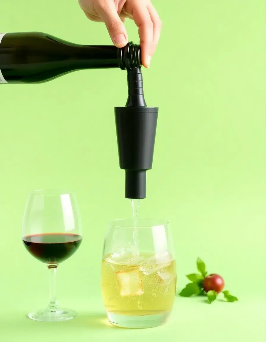 Verseur aérateur de vin pour accompagner le repas