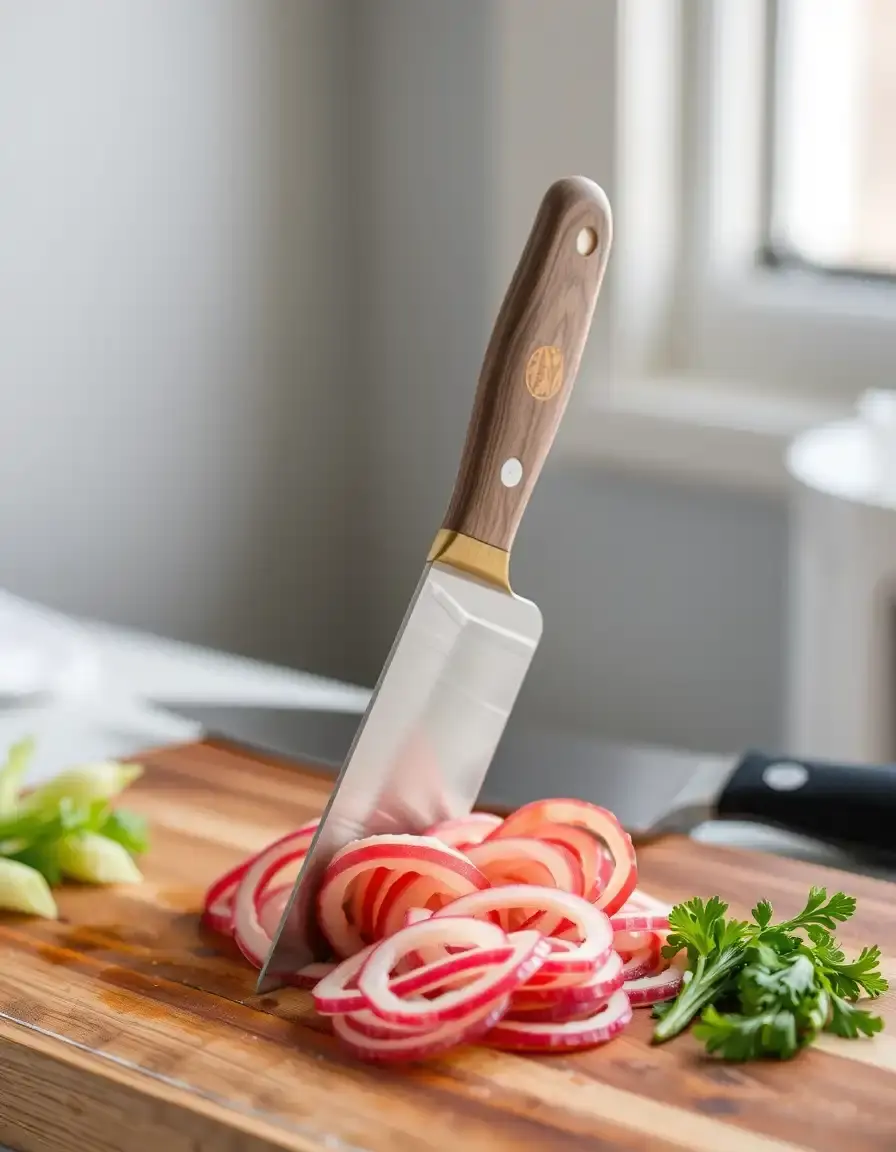 Couteau à lame ondulée pour frites gaufrettes