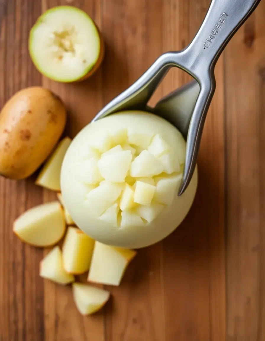 Cuillère parisienne pour billes de pommes de terre