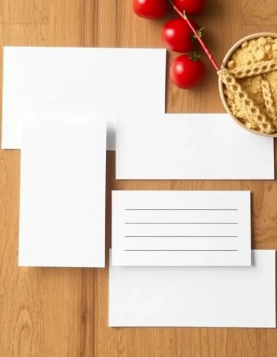 Cartes de recettes vierges pour collectionner ses idées