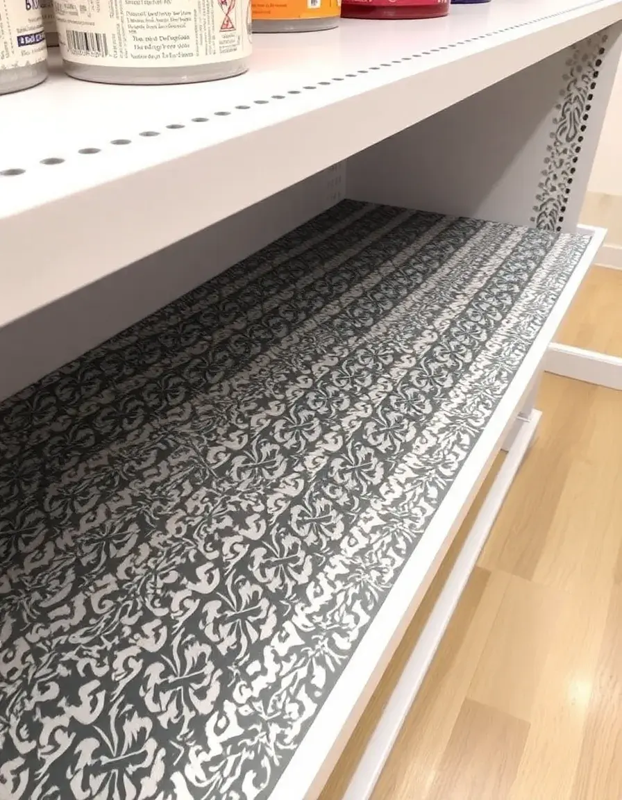 Revêtement d'étagère motif deco idee cuisine